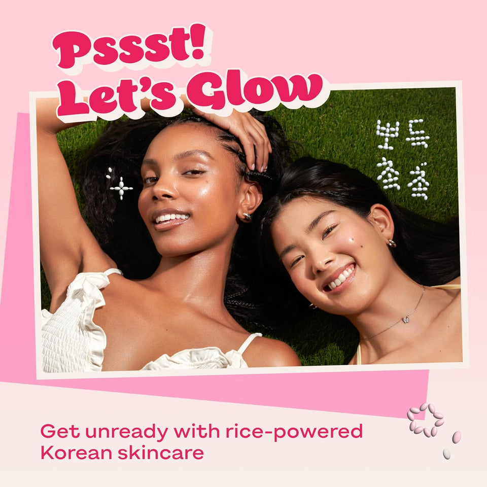 The Face Shop Rice Water Bright Double Cleansing Duo Set with Ceramide, Korean Skincare, Gentle Face Wash, Pore Control Cleansing Oil, Hydrating, Moisturizing