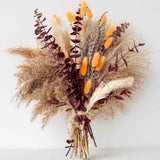Green Pampas Grass Boho Bouquet – Exquisite Lavender and Eucalyptus Dried Flower Arrangements for Western Boho Decor – Rustic Flowers for Your Bohemian Home, Bedroom, and Wedding Table Décor