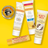 Burt's Bees essentials set with deep cleansing cream, hand salve, body lotion, foot cream, and lip balm - travel size