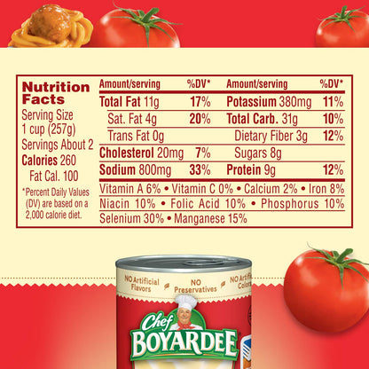 Chef Boyardee Spaghetti and Meatballs, 14.5 Oz Cans, Pack of 4, Delicious and Convenient Italian Meal
