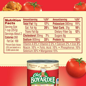 Chef Boyardee Spaghetti and Meatballs, 14.5 Oz Cans, Pack of 4, Ready-to-Eat Meals for Families