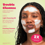 The Face Shop Rice Water Bright Double Cleansing Duo Set with Ceramide, Korean Skincare, Gentle Face Wash, Pore Control Cleansing Oil, Hydrating, Moisturizing