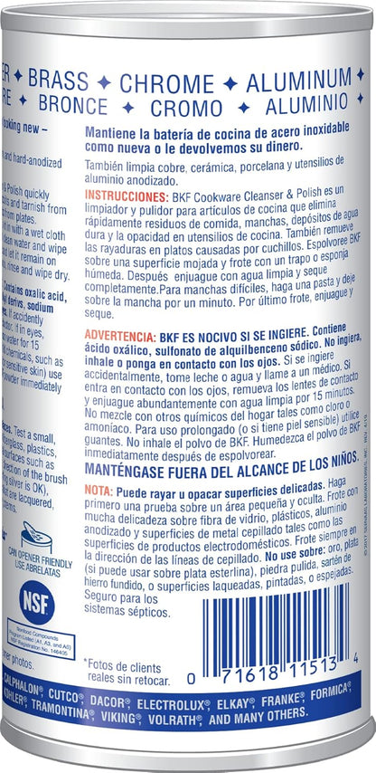 Bar Keepers Friend Superior Cookware Cleanser & Polish | 12-Ounces | 1-Unit