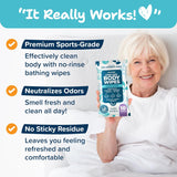 Body Wipes for Adults, No Rinse, 50pc XL, Ultra Thick Shower Travel Wipes for Personal Cleansing & Hygiene Essentials