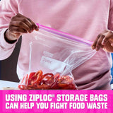 Ziploc Gallon Food Storage Bags, Stay Open Design with Stand-Up Bottom, Easy to Fill, 81 Count