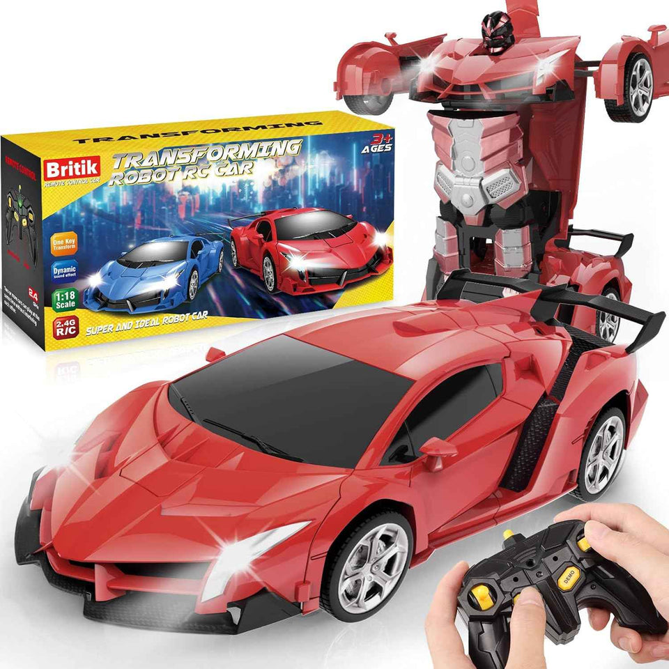 Transform Remote Control Car Toy for Kids 4 5 6 7 8, Remote Control Car for Boys 4-7, Transform Cars for Boys 4-6, Toy Car 5 Year Old Boy, Toys for 3 4 5 6 7 8 9 10 11 12 Years Old Boy