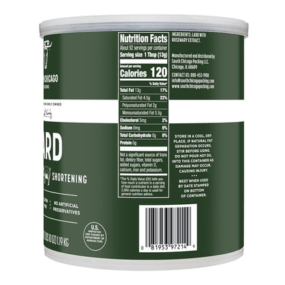 south chicago packing traditional lard shortening 42 ounce specialty baking fat