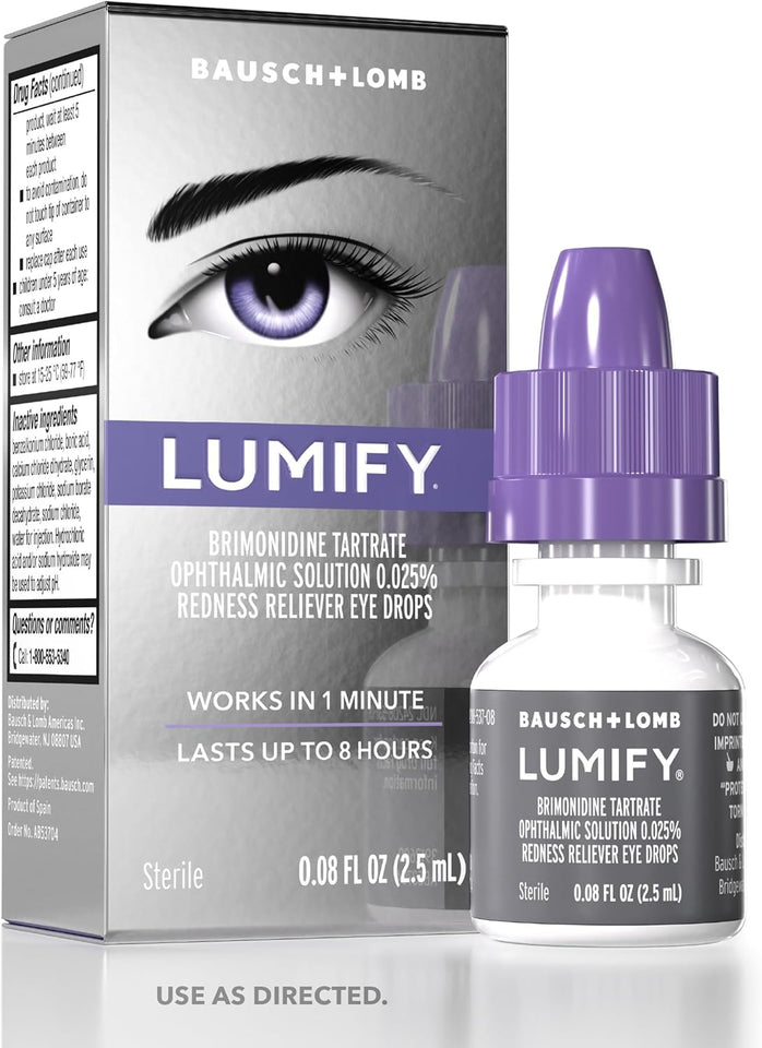 Lumify eye drops for red eyes relief 0.08 fl oz 2.5ml fda approved
