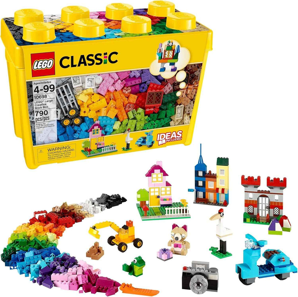 LEGO Classic Large Creative Brick Box 10698 Building Set, Toy Storage Solution for Home or Classrooms, Interactive Building Toy for Kids, Boys, and Girls