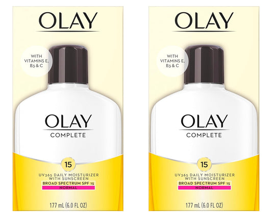 olay face moisturizer with spf 15 daily lotion for normal skin 2 pack 6 oz