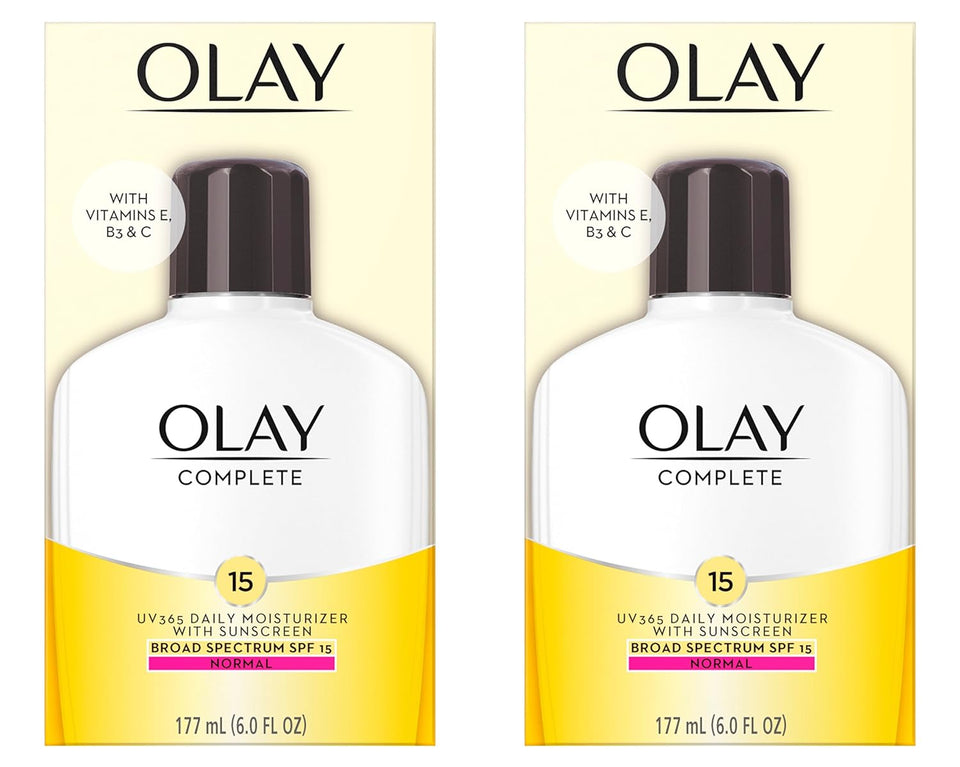 olay face moisturizer with spf 15 daily lotion for normal skin 2 pack 6 oz