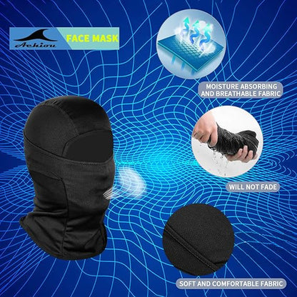 Achiou Ski Mask for Men Women, Balaclava Face Cover, Shiesty Mask UV Protector Lightweight for Motorcycle Snowboard