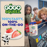 gogo squeeZ yogurtZ variety pack, strawberry & banana, 3oz, pack of 20, kids snacks, gluten free, nut free, recloseable cap, bpa free pouches