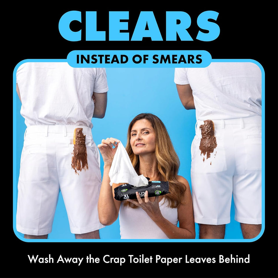 duke unscented extra-large adult wet wipes - 3 pack, 144 flushable wipes, septic and sewer safe