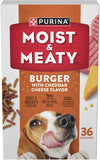 purina 36ct moist and meaty dog food dry soft pouches with cheddar cheese flavor