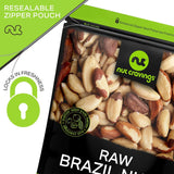 Raw Brazil Nuts, unsalted, no shell, whole, 16oz - 1 LB, packed fresh in resealable bag, kosher healthy snack