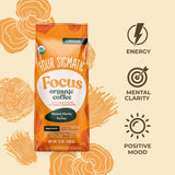 Four Sigmatic organic ground coffee with lion's mane mushroom and chaga for better focus and immune support, 12oz bag