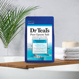 Dr Teal's Pure Epsom Salt, Magnesium, Potassium, & Zinc Rich Bath Soak, 3 lbs, Paraben-Free, Pet-Friendly