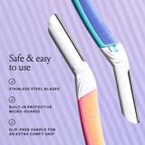 billie dermaplane starter kit reusable handle 3 refill blades malibu dermatologist-approved