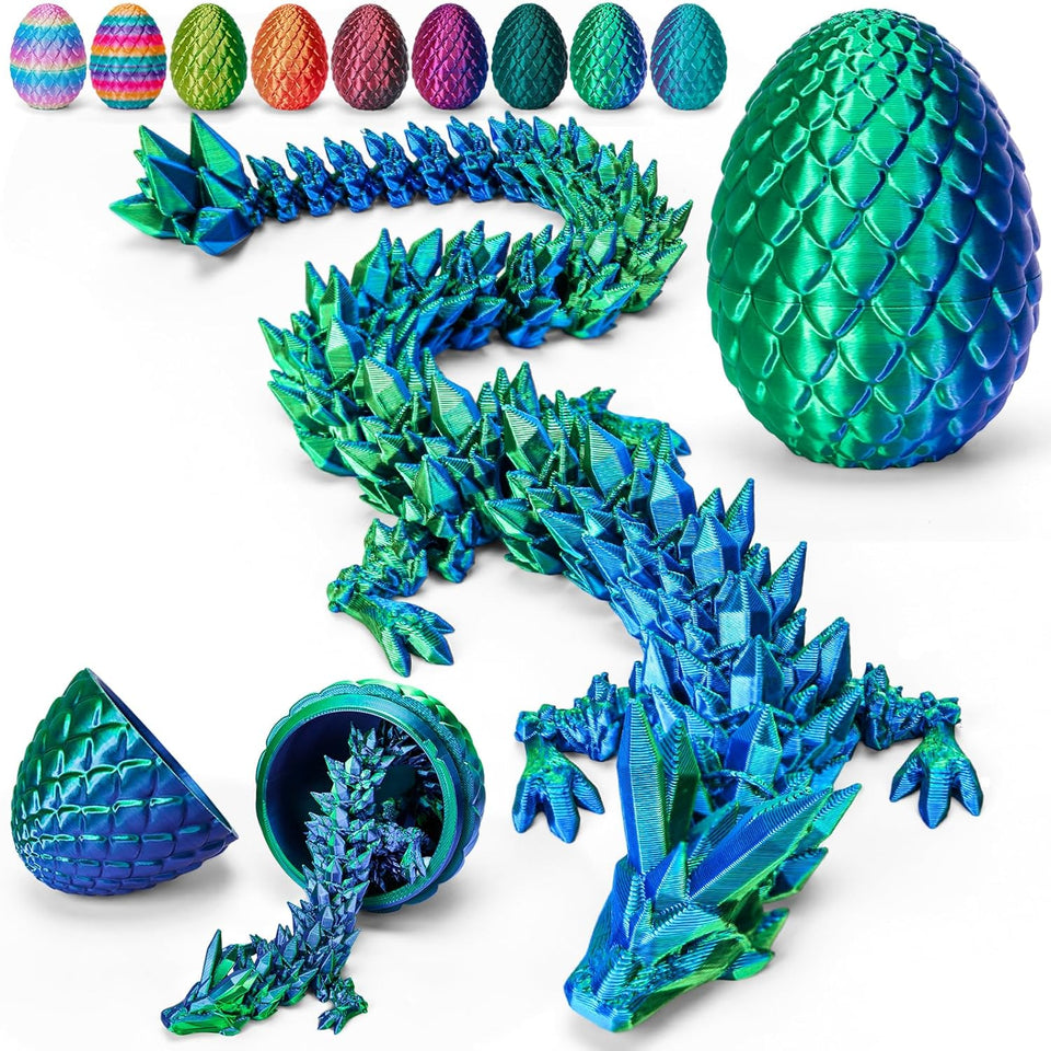 tboline 12 inch 3d printed dragon egg large easter basket stuffer for kids