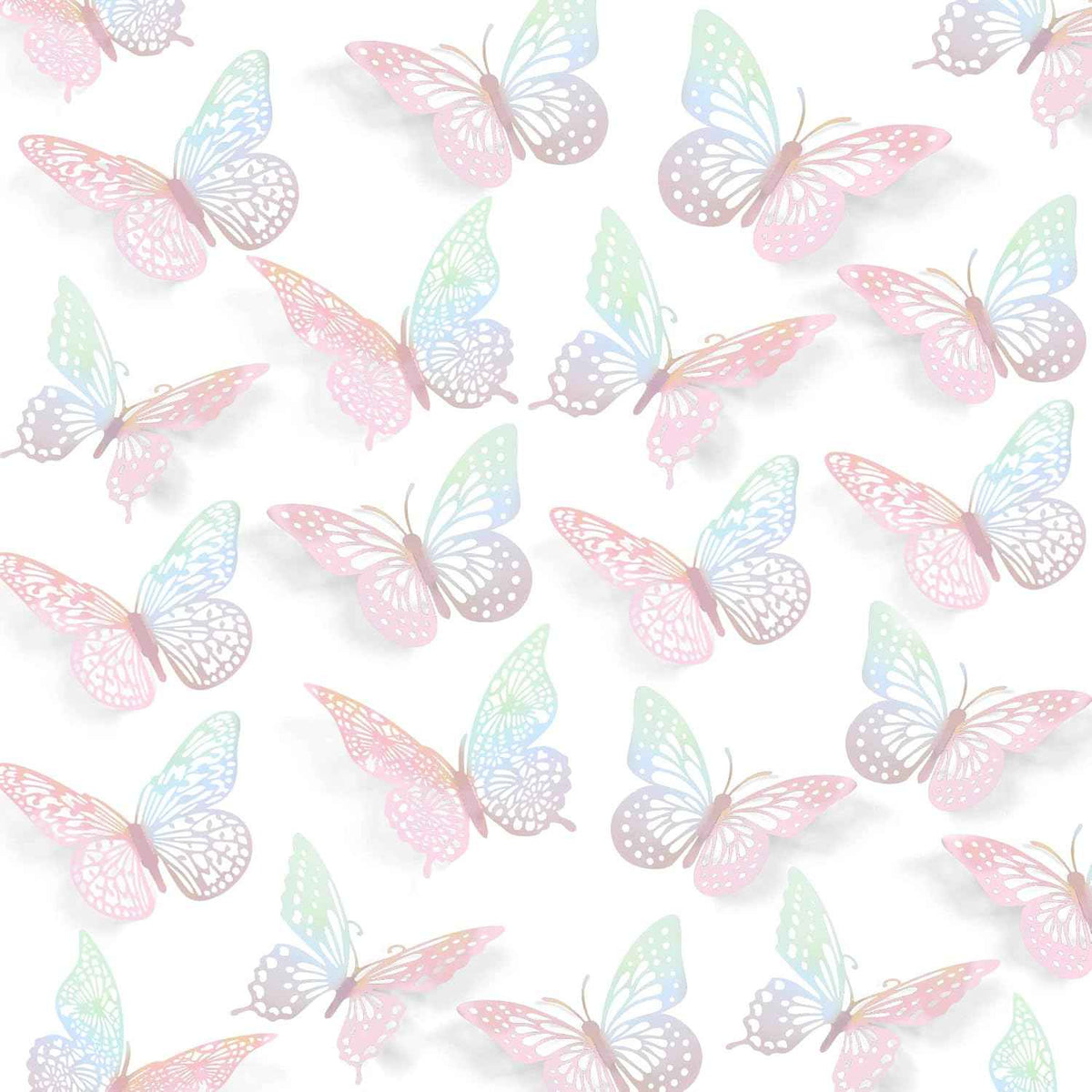 SAOROPEB 3D Butterfly Wall Decor - 48 Pcs, 4 Styles, 3 Sizes, Gold Butterfly Decorations for Birthday & Party Celebrations, Removable Stickers