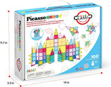 PicassoTiles 100 Piece Set 100pcs Magnet Building Tiles Clear Magnetic 3D Blocks Construction Playboards, Creativity Beyond Imagination, Inspirational, Recreational, Educational Conventional