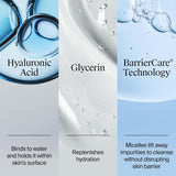 Neutrogena Hydro Boost Face Wash, Fragrance Free, Hydrating Facial Cleanser with Hyaluronic Acid, Daily Foaming Face Wash & Makeup Remover, Hypoallergenic Gel Cleanser, 7.8 fl. oz