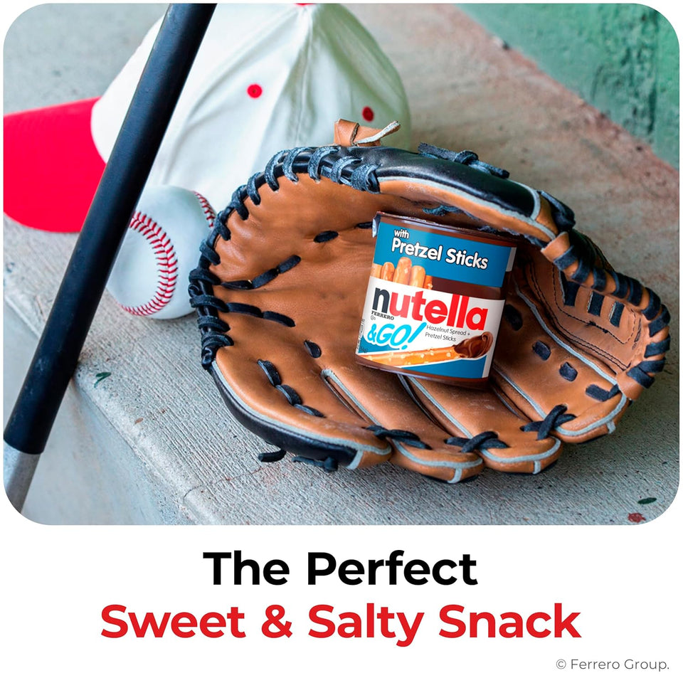 Nutella & GO! 12-pack snack cups with hazelnut spread and pretzel sticks, 1.9 oz each