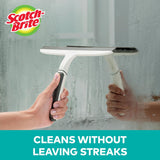 scotch-brite 10 inch dual blade streak-free squeegee all-purpose safe on mirrors glass shower doors windows sinks