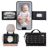 Kopi Baby Portable Diaper Changing Pad - Grey, Classic, 7.35 x 11.5 inches, Foldable, Infant Travel Station Kit, Newborn Gift