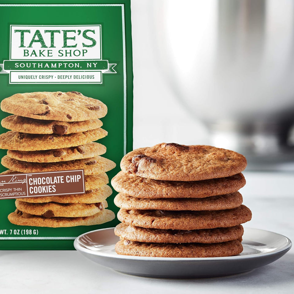Tate's Bake Shop artisanal chocolate chip cookies, 4-7 oz bags, assorted flavors