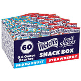Welch's Mixed Fruit & Strawberry Snack Packs, 0.8oz, 60 count, Gluten-Free, Vitamin-Rich, Individually Wrapped