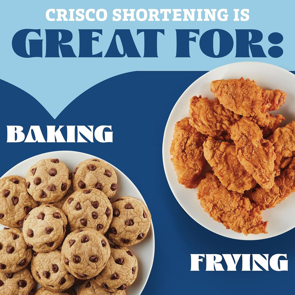 Crisco All-Vegetable Shortening, 6 Pounds, Blue for Baking, Frying, and Gluten-Free Recipes