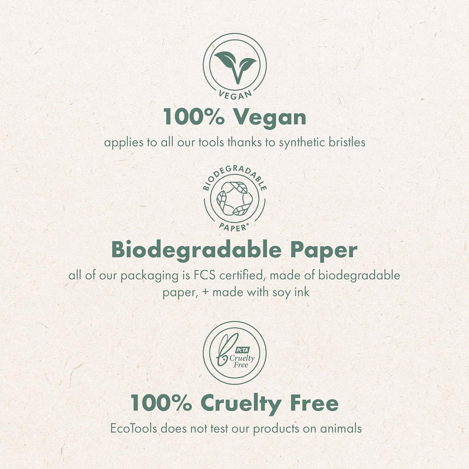 EcoTools cruelty-free dry body brush with synthetic bristles and bamboo handle, perfect for exfoliating and smoothing skin