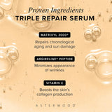 Asterwood Triple Repair Serum with Matrixyl 3000, Argireline, Hyaluronic Acid, and Vitamin C for anti-aging and collagen boosting - fragrance-free - 1 fl oz