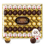 Ferrero Rocher 48 Count Gift Set, 4.6 oz, Hazelnut Milk, Dark Chocolate, and Coconut