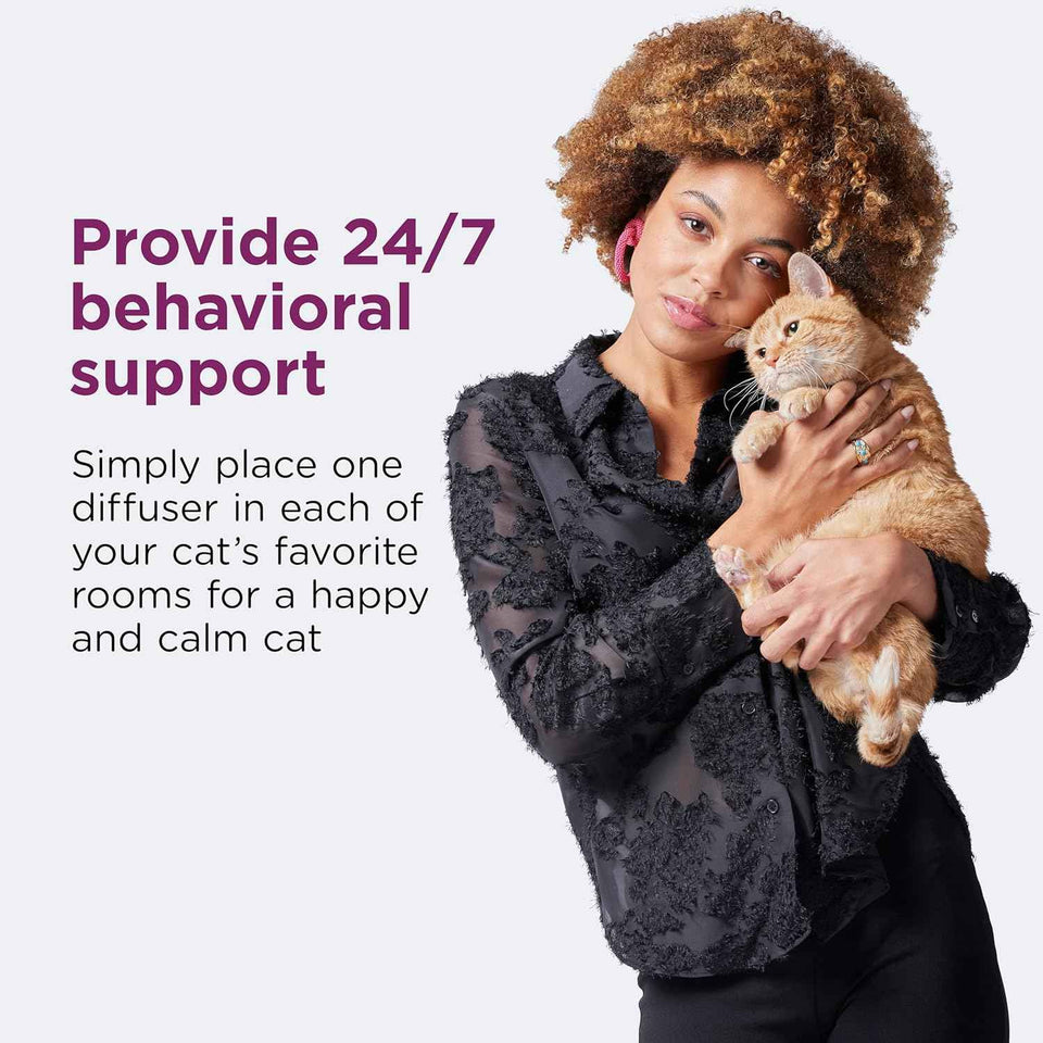 COMFORT ZONE Multi Cat Calming Diffuser Refill, 6 Pack – Cat Calming Pheromone Refills Help Reduce Anxiety, Stress, Scratching, Urine Marking, Multi-Cat Aggression, (30-Day Refills, 180-Day Supply)