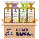 Quaker gluten free large rice cakes 3 flavor variety pack 6 count
