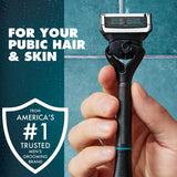Gillette Intimate Razor for Men, Men’s Pubic Razors with 5-Blade Refills, Gentle and Easy to Use