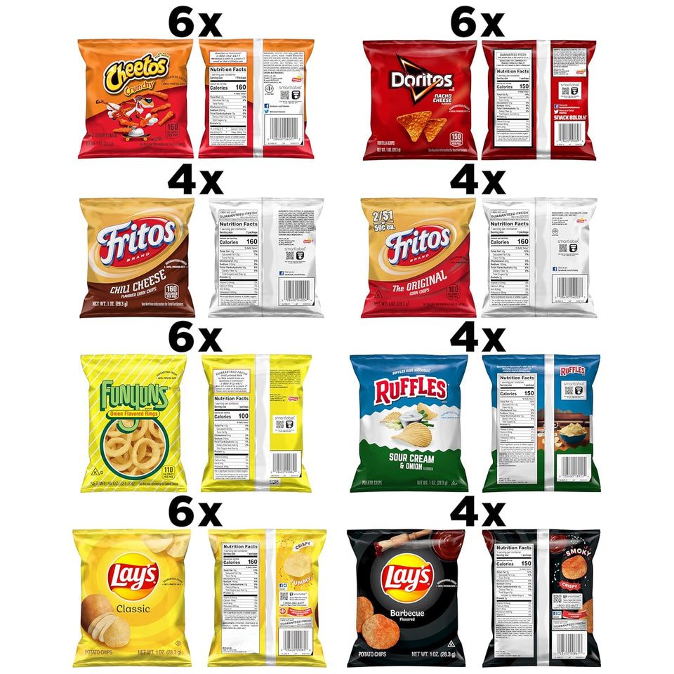 Frito-Lay Party Mix Variety Pack, 40 Single Serve Bags, 2.41 Pounds, 40 Pack Assortment