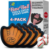 Toss and Catch Ball Game Set with Sticky Balls and Beginner Baseball Glove for Toddlers to Adults