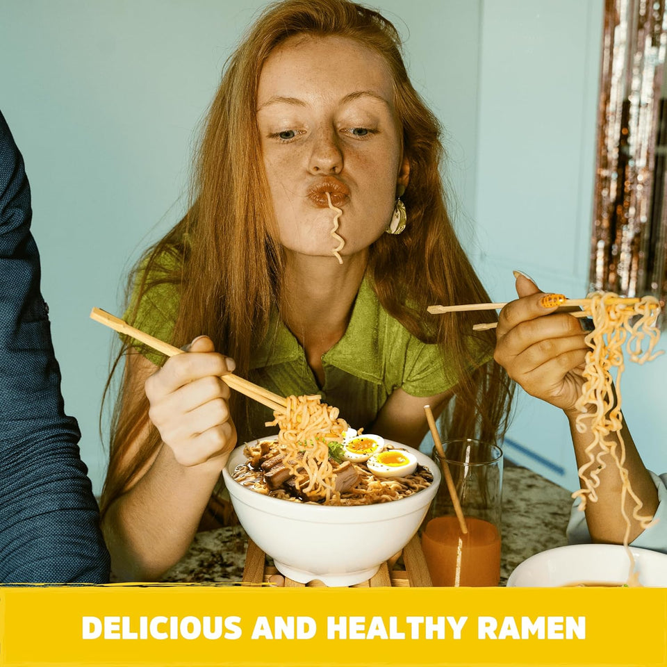 gluten-free brown rice ramen noodles, 10 packs, vegan and low sodium