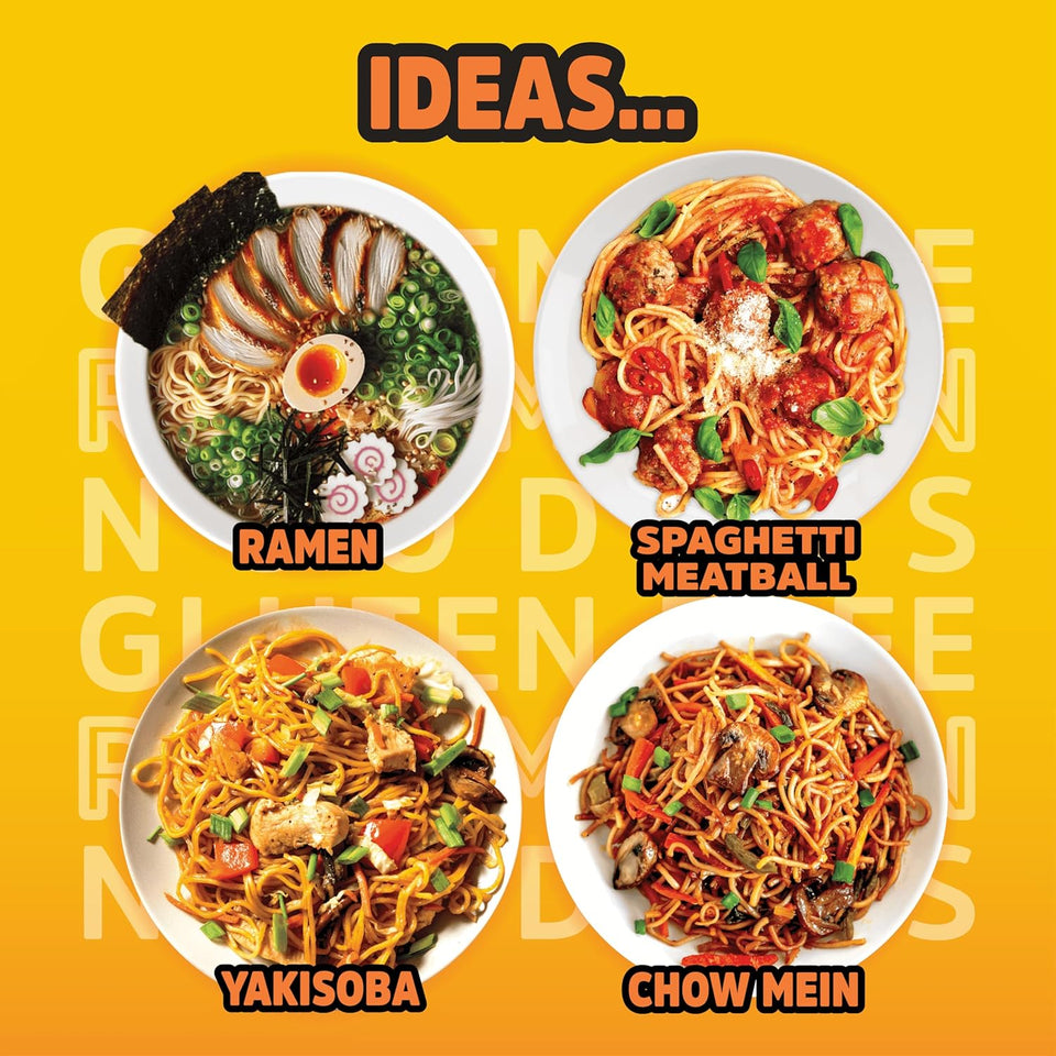gluten-free brown rice ramen noodles, 10 packs, vegan and low sodium