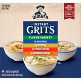 quaker instant grits 4 flavor variety pack 44 count 0.98oz packets