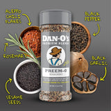 Dan-O's Preem-O Seasoning 2.5 oz, Meat Seasoning for Steak, Ribs, Chicken, Brisket, Sugar Free, Zero Calorie