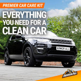 armor all premier car care kit, 8-piece kit, includes car wax, wash kit, glass cleaner, and tire cleaner