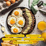 Lodge L9OG3 Cast Iron Round Griddle, Pre-Seasoned, 10.5-inch - Made in USA, Compatible with Stovetop, Oven, Grill & Campfire