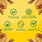belVita breakfast biscuits, cinnamon brown sugar, 12 packs, 4 biscuits per pack, kosher, cholesterol free