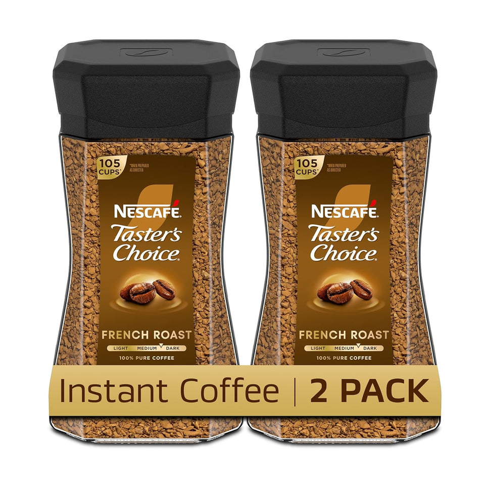 nescafe dark roast instant coffee french roast 2 jars 7 oz each