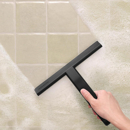 dancemoon JustHang Shower Squeegee for Glass Doors, All-One-Piece Silicone with Built-in Hook Design for Easy Hanging, Household Window Mirror Squeegee for Bathroom, Glass, Kitchen, Tile Wall, Car